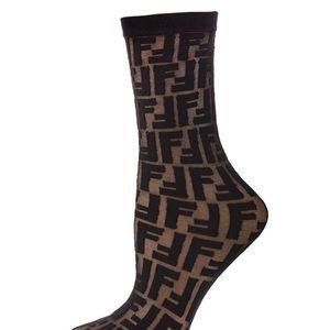 Authentic Fendi logo socks